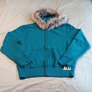 American Eagle fur hoodie